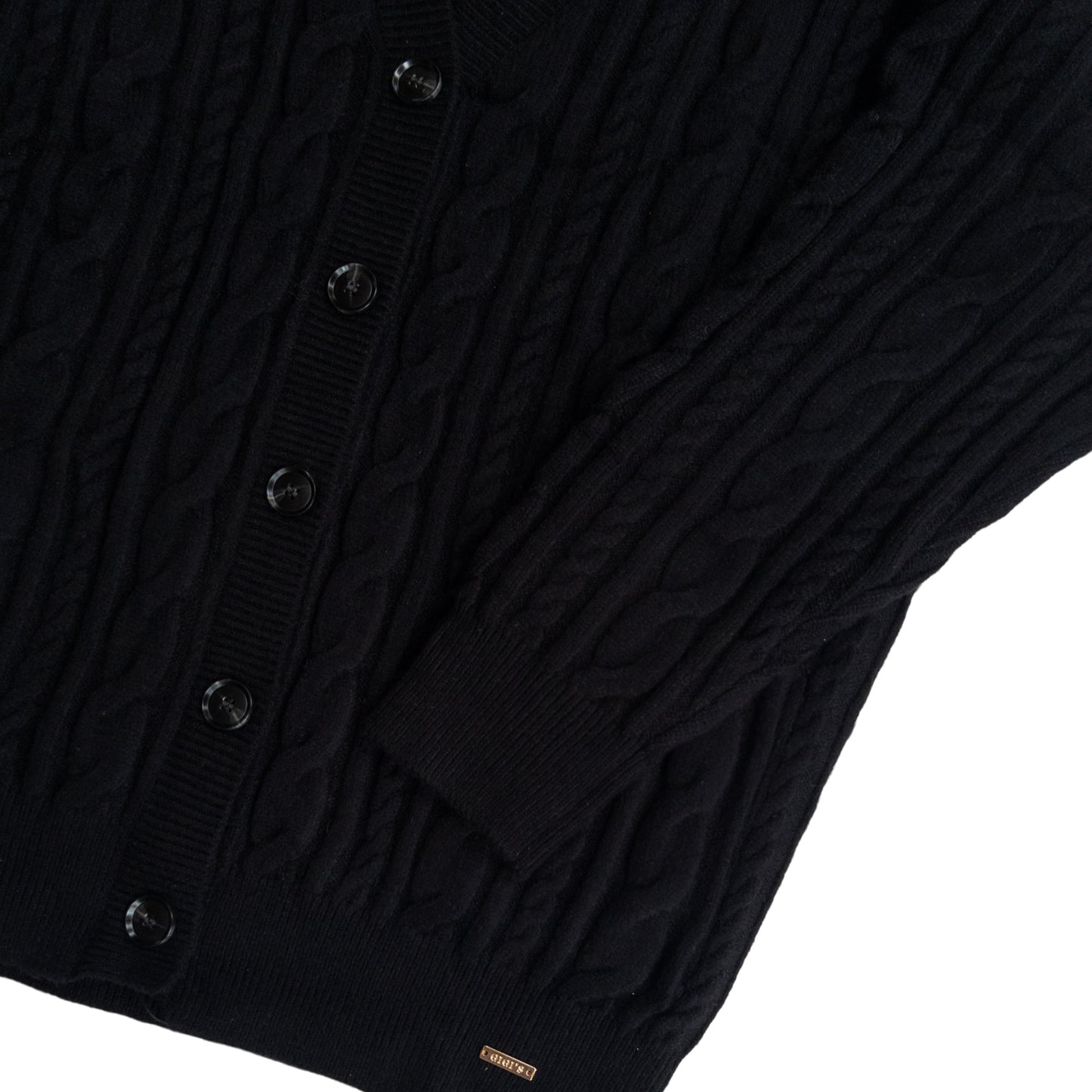 Cable Cache Black Cardigan