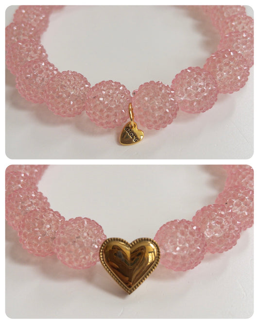 Glamorous Glow (in the dark) Pink Necklace