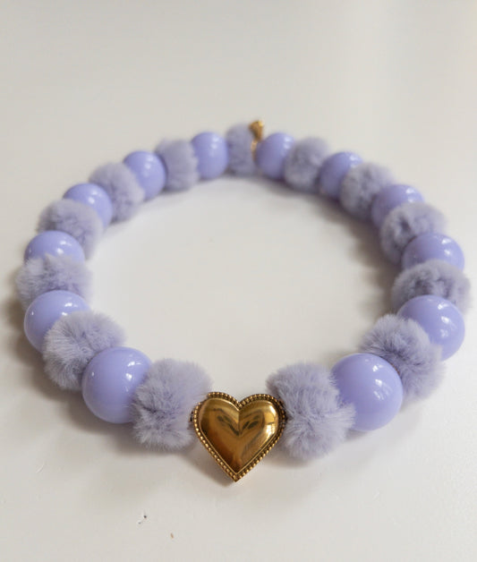 Pretty Fluffy Lavender Necklace