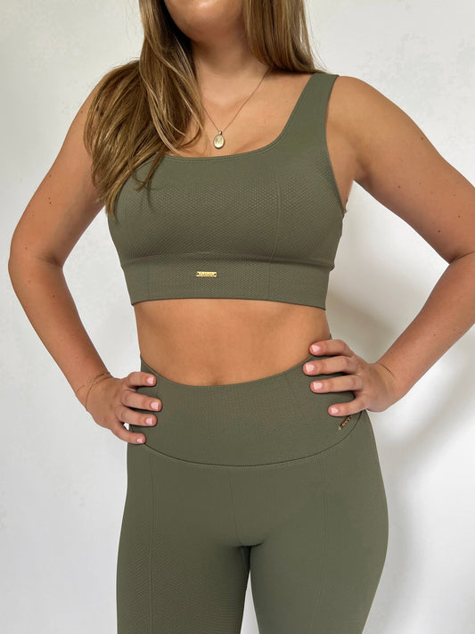 Comfort Sleek Sports Bra Olive